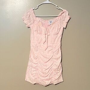 Princess Polly Back To Paris Mini Dress Pink‎ Womens Size 2 Short Sleeve Floral